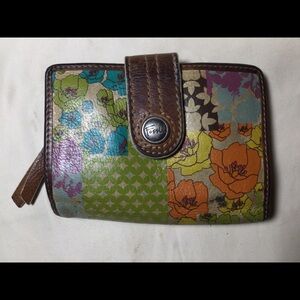 Fossil Floral Patchwork Leather Wallet